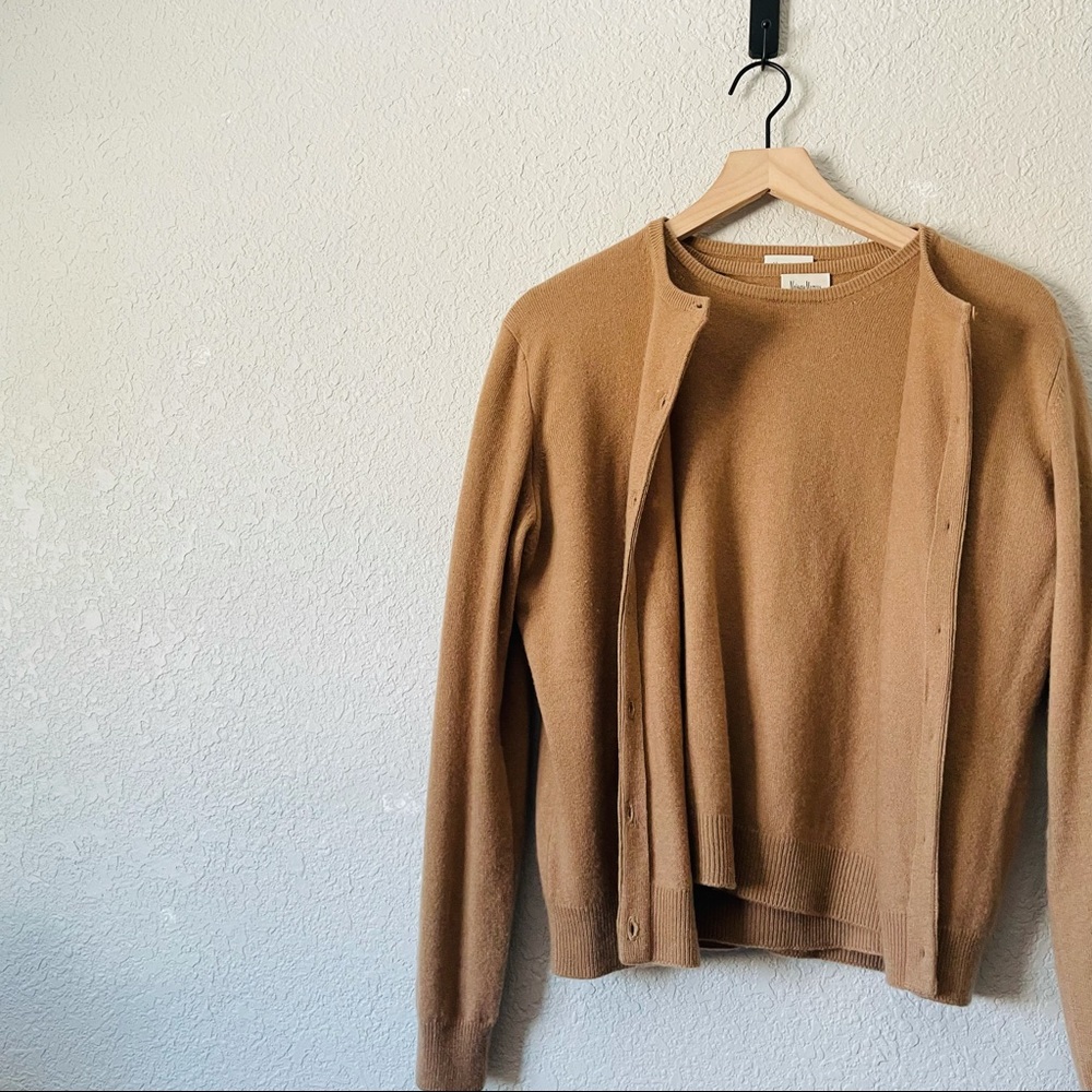 Cashmere Classic Tan Women's Sweater - Picture 3 of 16